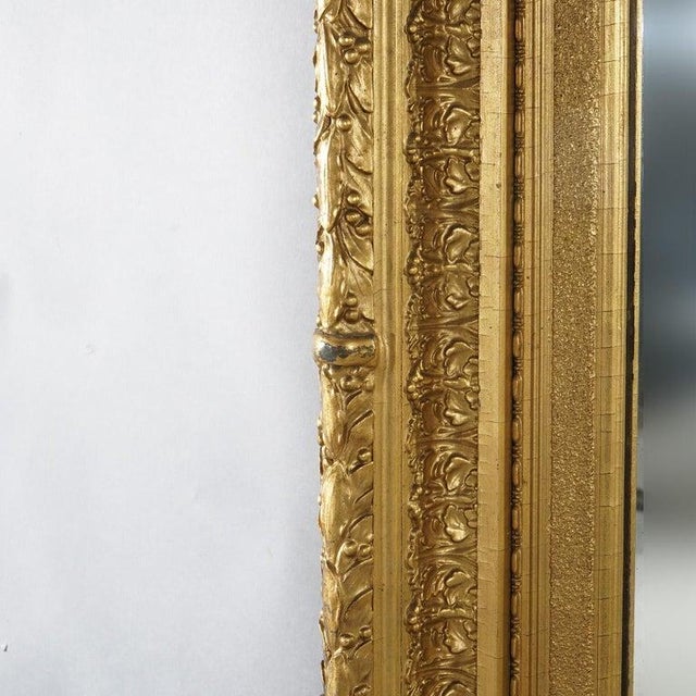 Antique French First Finish Giltwood Framed Wall Mirror C1900 For Sale - Image 9 of 14