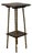 Petite Antique Spool Leg Side Table Two Tier Plant Stand, Pedestal, Wooden Top For Sale