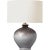 AERIN by Visual Comfort Signature Gaios 13" Cordless Accent Lamp in Galaxy Grey with Linen Shade For Sale