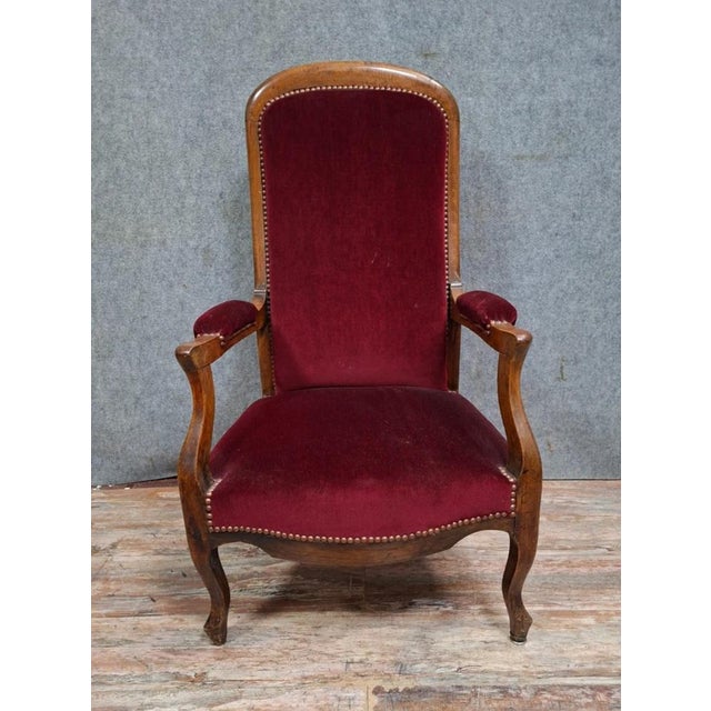 Wood 19th Century Voltaire Armchair in Natural Wood For Sale - Image 7 of 7