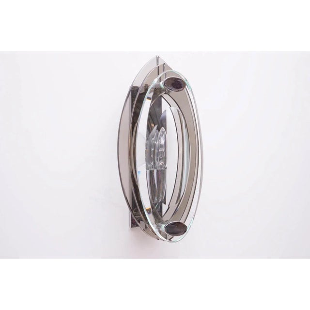 Vintage Two-Toned Glass Sconce from Veca For Sale - Image 10 of 10