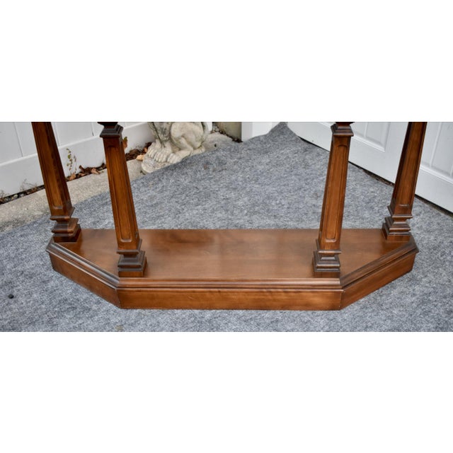 Vintage Ethan Allen Cherry Wood Console Table Entryway Sofa 1 Drawer For Sale - Image 10 of 17