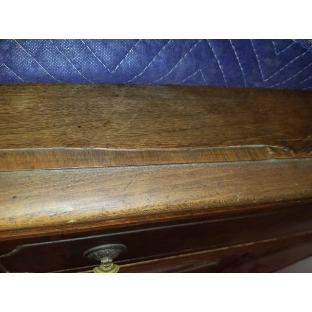 Brown Vintage Traditional Buffet Sideboard With Ball Feet For Sale - Image 8 of 9