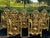 1900 - 1909 1900 Italian Rococo Gold Beech Black Velvet Dining Chairs - Set of 6 Pc For Sale - Image 5 of 18