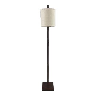 2020s Loom Architectural Dark Bronze and Red Floor Lamp For Sale