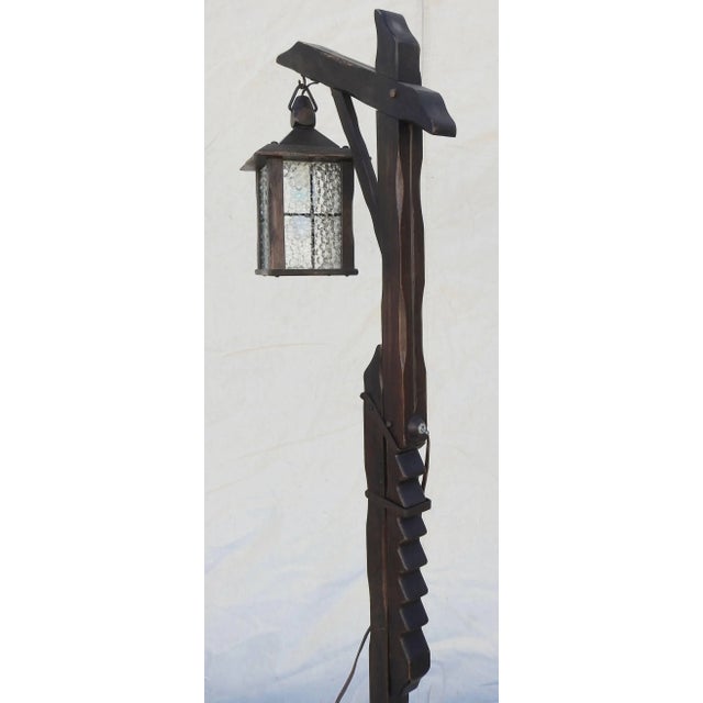 Mission Style Arts & Crafts Wooden Floor Lamp For Sale In Nashville - Image 6 of 11