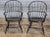 American Late 20th Century Pair of Adriance Heritage Sack Back Windsor Arm Chairs Bench Made Black Finish For Sale - Image 3 of 9