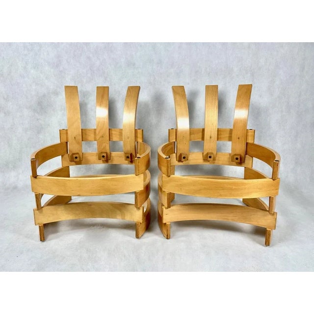 Set of Polish Club Chairs Rondo attributed to Romuald Ferens, 1970s For Sale - Image 6 of 13