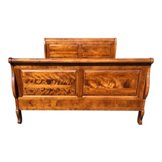 Ethan Allen Country French Queen Size Sleigh Bed For Sale
