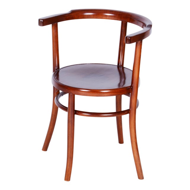 Czech Art Deco Beech Chair attributed to Thonet, 1920s For Sale