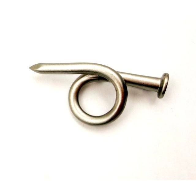 Chanel Rare Silver CC Nail Brooch *Marked 99 *Made in France -It's approximately 2" x 1". -In a very good condition...