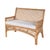 Wood Antigua 42 in. W Rectangular Rattan Dining Bench with Back, Natural Rattan For Sale - Image 7 of 7