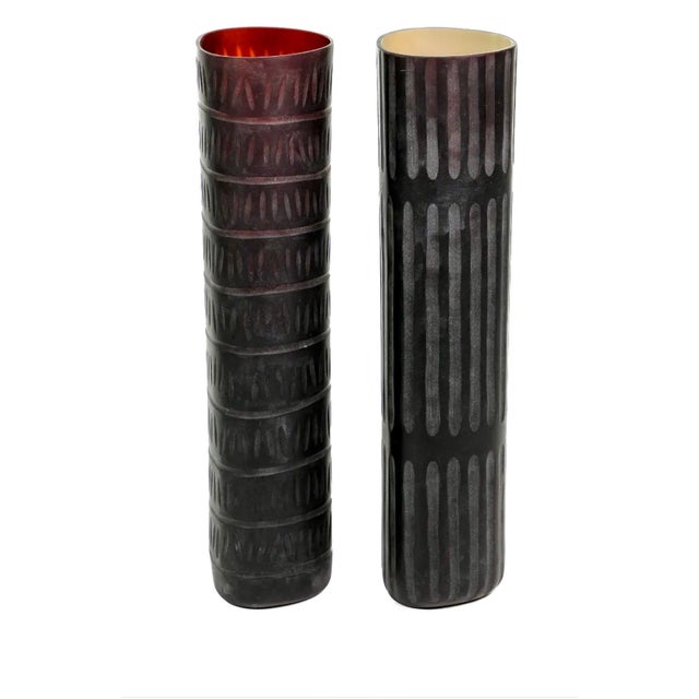 1990s Sergio Constantini, Large Murano Abstract Hand Blown Arcade Glass Sculpture Marcello Panza Vase For Sale - Image 5 of 12