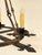 Metal Spanish Revival Hand Forged Gilt Iron 4 Lite Chandelier- Circa 1930 For Sale - Image 7 of 11