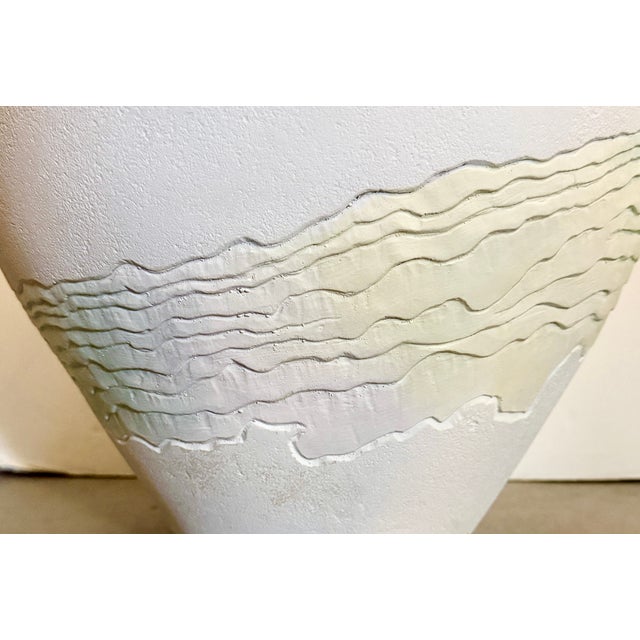 White Large 1980's Plaster Table Lamp by Lee Reynolds For Sale - Image 8 of 12
