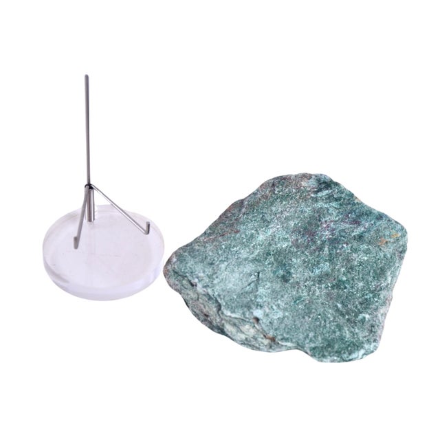 Natural Aqua Fuschite Crystal 5” Stone For Sale - Image 4 of 4