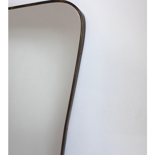 Vintage Italian Wall Mirror with Brass Frame, 1960s For Sale - Image 10 of 17