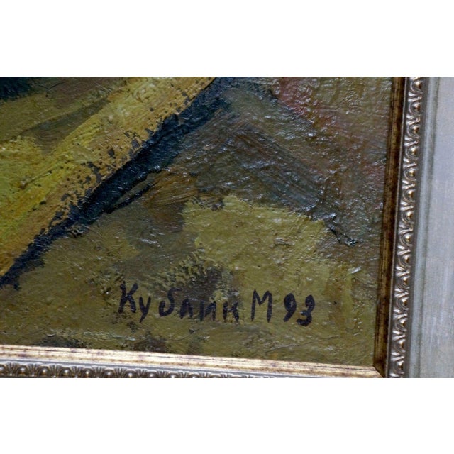 1990s Oil Painting Flowers and Apples Kublik Mikhail Alekseevich For Sale - Image 6 of 12