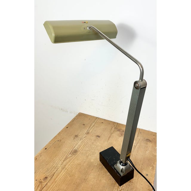 Industrial German Adjustable Flourescent Table Lamp, 1960s For Sale - Image 11 of 18