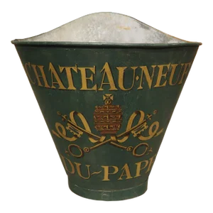 Antique Green Painted French Wine Hotte From the Haute-Garonne