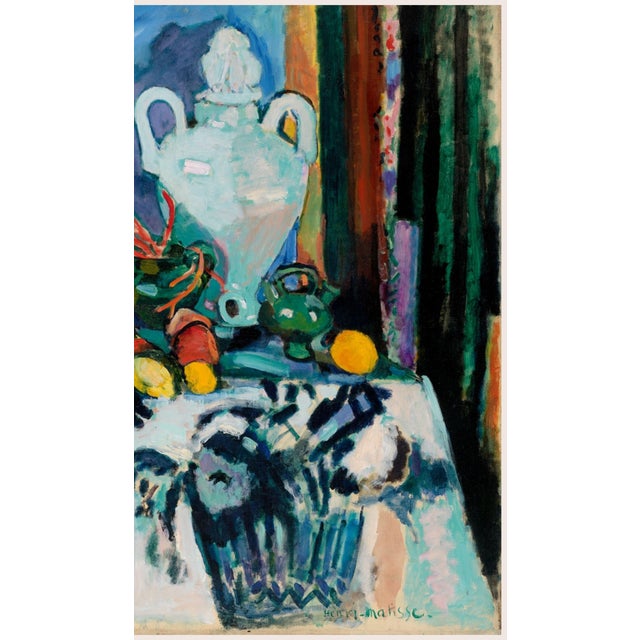 1907 Colorful Blue Fruit Still Life Art Print, Fauvist Kitchen Wall Art by Henri Matisse - 48" X 36" For Sale In Buffalo - Image 6 of 7