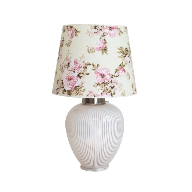 Italian Filigree Table Lamp in Murano Glass For Sale