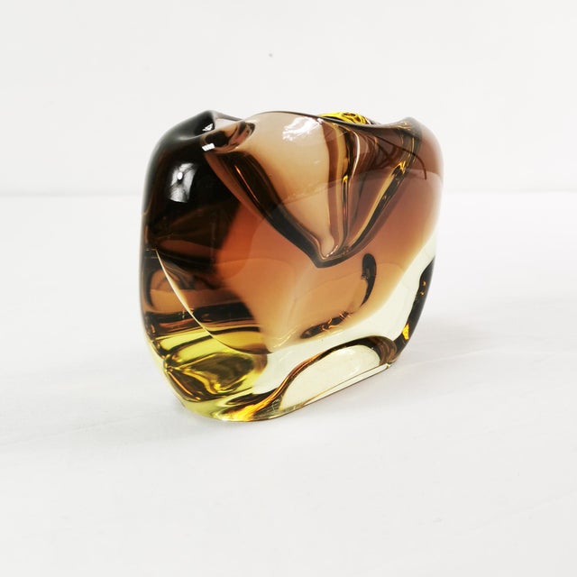 Vintage Art Glass Ashtray by Miloslav Klinger, Czechoslovakia, 1960s For Sale - Image 4 of 14