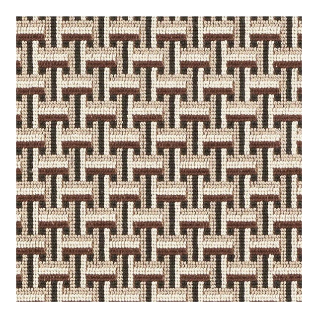 Sample - Schumacher Saxon Epingle Fabric in Cinder For Sale