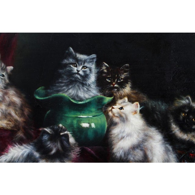 Agnes Augusta Talboys, Pussies in Conference, 19th Century, Oil on Canvas, Framed For Sale - Image 3 of 13