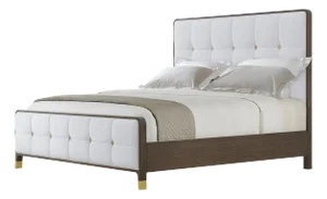 Hollywood Regency Upholstered King Bed