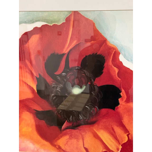 Georgia O’Keeffe "Poppy" Z Gallerie Custom Framed Print, Circa 2005 For Sale - Image 9 of 12