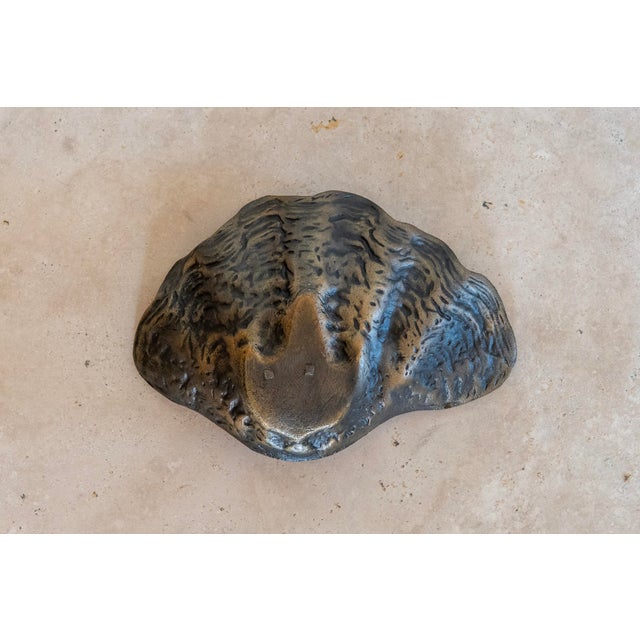 Metal Vintage Iron Shell Dish For Sale - Image 7 of 9