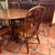 1970s Vintage Nichols & Stone Oak Round Oval Dining Table Windsor Chairs 7p Set For Sale - Image 5 of 17