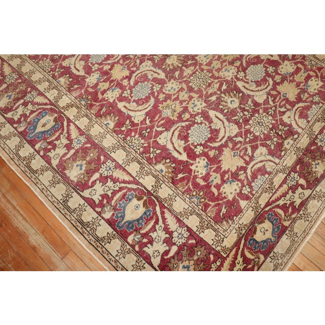 Vintage Zabihi Collection Turkish Room Carpet - 6'5" x 9'7" For Sale - Image 4 of 10