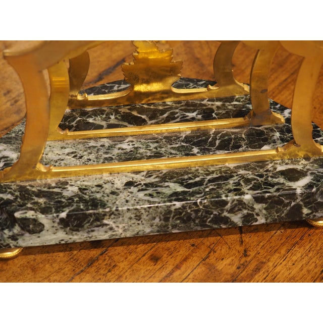 A Small French Louis XV Style Carved Marble and Gilt Bronze Letter Carrier, 20th C. For Sale - Image 18 of 18