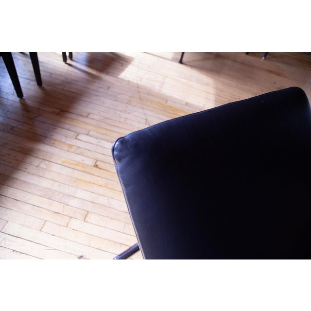 Italian Italian "Pick-Up" Chaise by Tacchini in Black Leather For Sale - Image 3 of 9