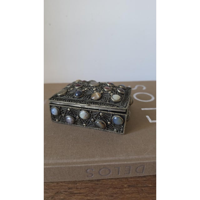 Dimensions: 3.5 x 4.5 x 1 inches 8.9 x 11.4 x 2.5 cm Weight: 233 g / 0.51 lb Beautiful antique folk art silverplate...