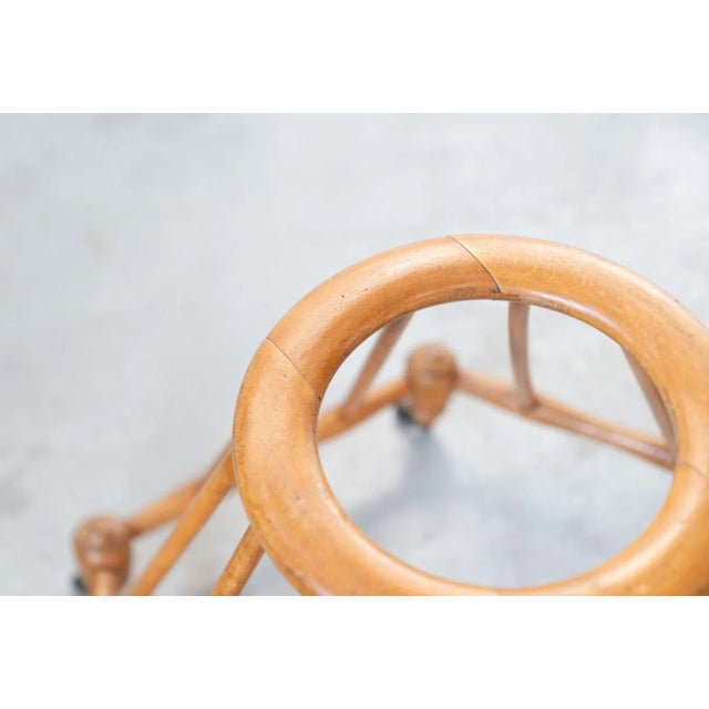 1940s Vintage Beechwood Baby Walker, 1950s For Sale - Image 5 of 8