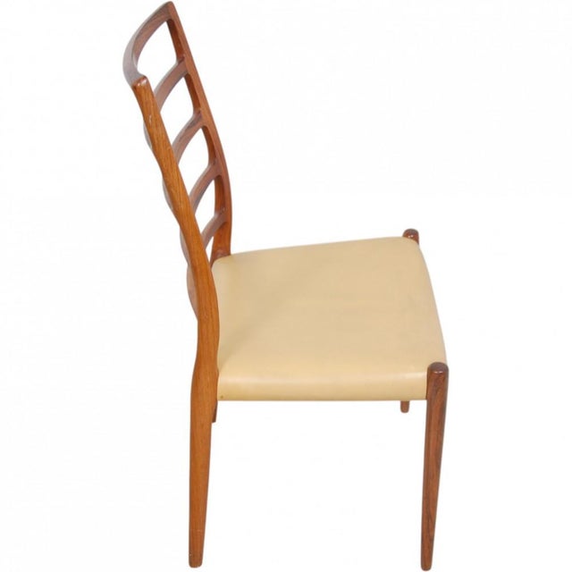 Model 82 Chairs in Rosewood by N. O. Møller, 1960s, Set of 6 For Sale - Image 4 of 18