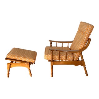 Mid-Century Forslund Chairs (2) & Ottoman (1) For Sale