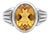Citrine Signet Men's Ring, Wedding Engagement Ring Us 7 For Sale