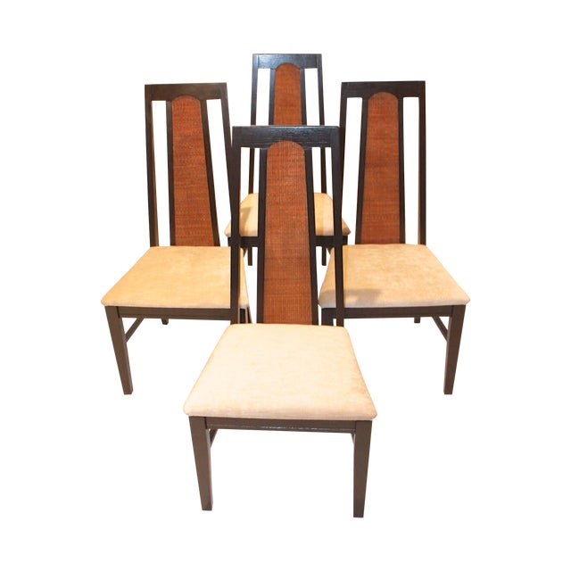 Mid-Century Modern Cane Back Ebonised Chairs - 4 | Chairish (640 x 640 Pixel)