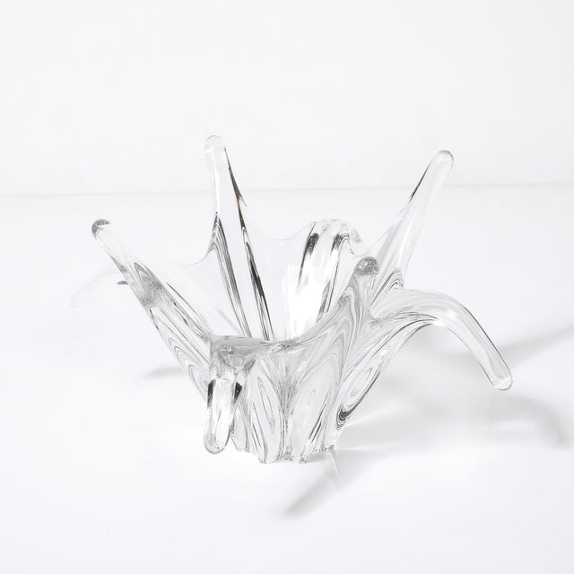 Baccarat Mid-Century Modern Signed Baccarat Crystal Octopus Bowl For Sale - Image 4 of 15