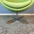 Sven Ivar Dysthe Mid-Century Planet Lounge Chair in Chrome and Lime Green Fabric Upholstery by Stokke, 1980s For Sale - Image 4 of 9