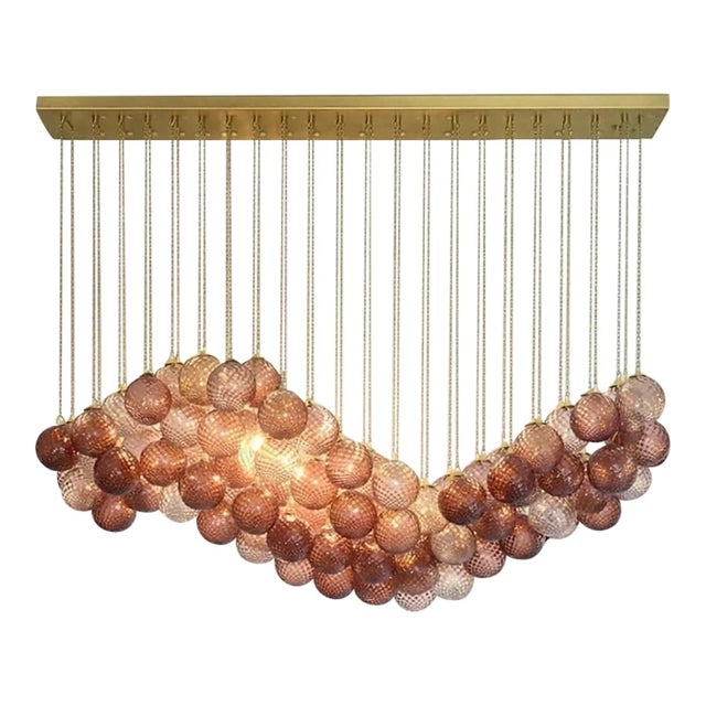 Pink Scenographic Ametista and Pinkballotton Spheres Murano Glass Flush Mount by Simoeng For Sale - Image 8 of 8