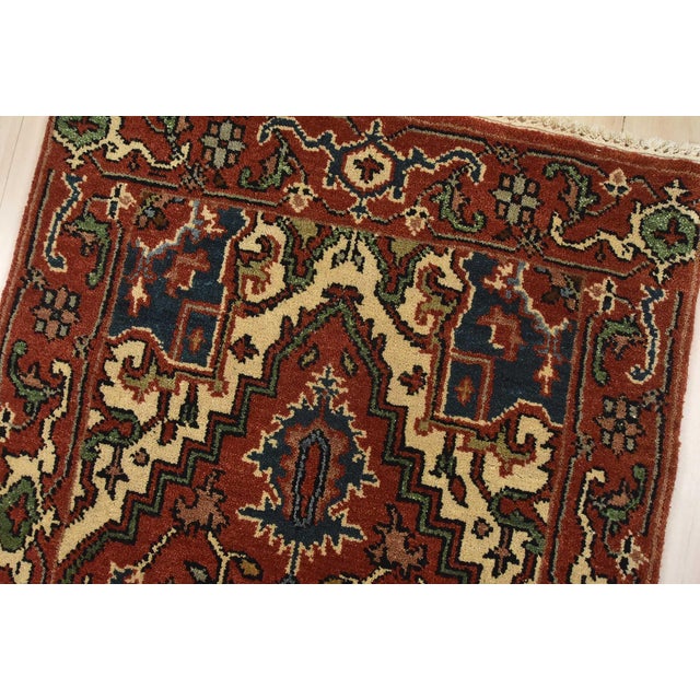 Heriz Runner 2’7” X 21’10” Rust Wool Tribal Hand-Knotted Oriental Rug For Sale In Philadelphia - Image 6 of 12