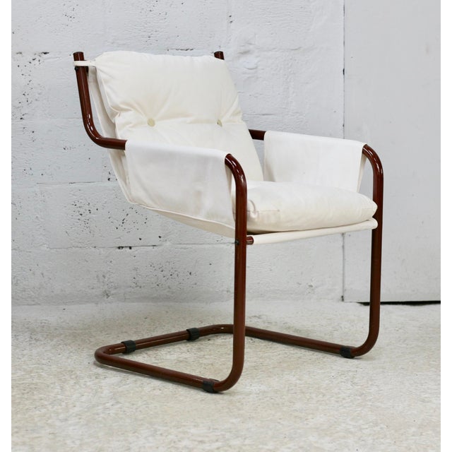 Tubular Armchair with Suspended Fabric Seat, 1970 For Sale - Image 13 of 16