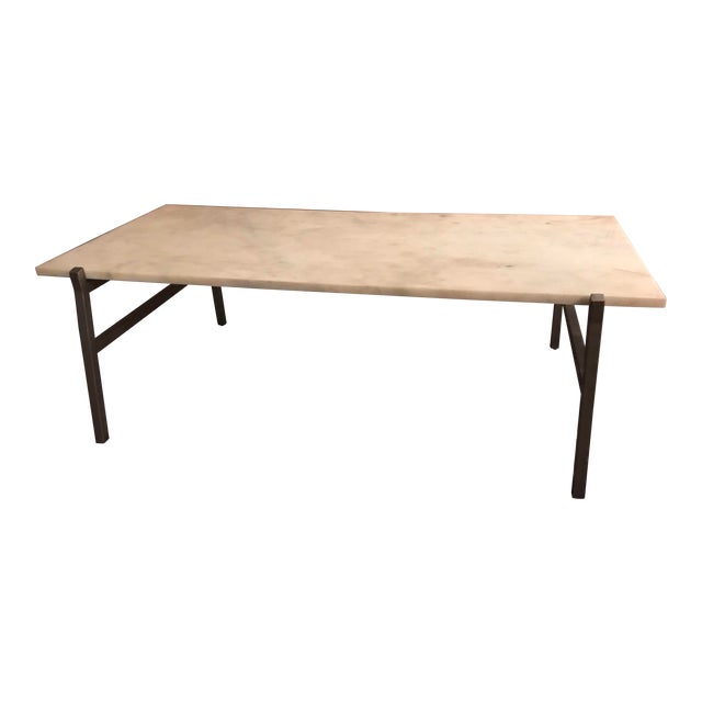 Modern Cb2 Slab Small Marble Coffee Table