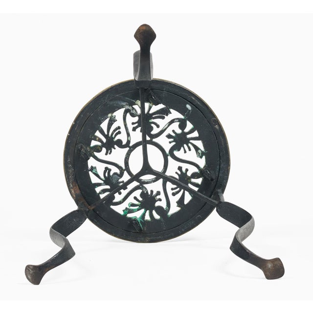 Late 19th Century Victorian Brass Round Trivet For Sale In Boston - Image 6 of 6