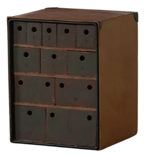 Vintage Late 20th Century Chest in Leather and Wood, 1970s